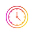 Unique Color Gradient Clock Icon Royalty Free Stock Photo