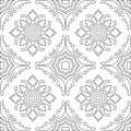 Unique coloring book square page for adults - seamless pattern