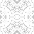 Unique coloring book square page for adults