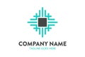 Unique computer and networking logo template Royalty Free Stock Photo