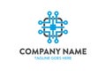 Unique computer and networking logo template Royalty Free Stock Photo