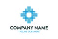 Unique computer and networking logo template Royalty Free Stock Photo