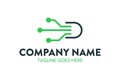 Unique computer and networking logo template Royalty Free Stock Photo
