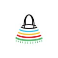 Unique and amazing African unique shopping bag illustration logo Royalty Free Stock Photo