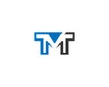 Unique Creative Letter TMT Logo Design Royalty Free Stock Photo
