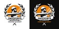 Unique Cricket Academy Logo Design Illustration