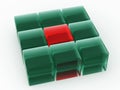 Unique Cubes in Square Formation Royalty Free Stock Photo