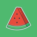 Unique cute fresh watermelon triangle chunk