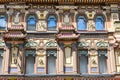 Unique decor of the Perlov Tea House on Myasnitskaya Street, 1890-1893, architectural elements of the facade, landmark