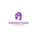 Unique deer logo template Royalty Free Stock Photo