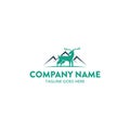 Unique deer logo template Royalty Free Stock Photo