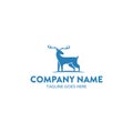 Unique deer logo template