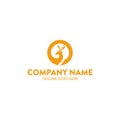 Unique deer logo template Royalty Free Stock Photo