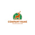 Unique deer logo template Royalty Free Stock Photo