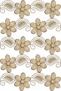 A unique embroidery design featuring  single color elements, ideal for digital textile printing and fashion an original Royalty Free Stock Photo
