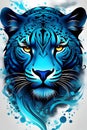 A unique design of panther's head, embodies panther's strength, agility, tatoo, logo, t-shirt Royalty Free Stock Photo