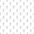 Unique digital vape seamless pattern with various icons and symbols on white background flat illustration
