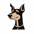 Unique Doberman Pinscher Mascot Design Vector Image Royalty Free Stock Photo