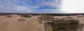 Unique Dutch natural phenomenon of sandbank drift plain seen from above.