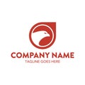 Unique eagle logo template. vector. editable Royalty Free Stock Photo