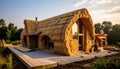 Unique Earth Home Construction - Sustainable Architecture and Natural Building Royalty Free Stock Photo