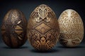 Unique Easter egg design that incorporates different patterns and textures Easter illustration generative ai