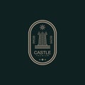 Unique and elegant logo design, premium castle