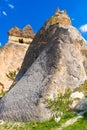 Unique Fairy Chimneys rock formation Cappadocia Turkey Royalty Free Stock Photo