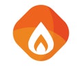 Unique Flame design Logo Icon
