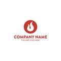 Unique flame related logo template. vector. editable