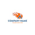 Unique flame related logo template. vector. editable
