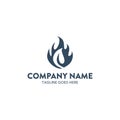 Unique flame related logo template. vector. editable
