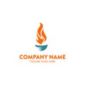 Unique flame related logo template. vector. editable