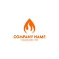 Unique flame related logo template. vector. editable