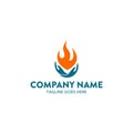 Unique flame related logo template. vector. editable