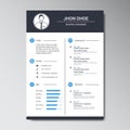 Unique Flat Color Curriculum Vitae Design Template