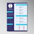 Unique Flat Color Curriculum Vitae Design Template