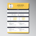 Unique Flat Color Curriculum Vitae Design Template