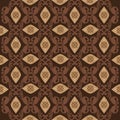 Unique flower pattern on Javanese batik with seamless brown color