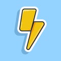 Unique flying Fast Lightning Bolt sticker vector ready for print out