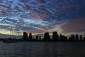 Unique formation of clouds at dawn