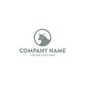 Unique fox logo template. vector. editable Royalty Free Stock Photo