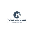 Unique fox logo template. vector. editable Royalty Free Stock Photo