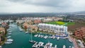 Unique generic aerial view of exclusive Sotogrande Bay - Costa del Sol - SPAIN.