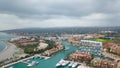 Unique generic aerial view of exclusive Sotogrande Bay from Costa del Sol