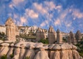 Unique geological formations in Baglidere, Cappadocia, Anatolia, Turkey Royalty Free Stock Photo