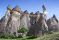 Unique geological formations in Cappadocia, Anatolia, Turkey Royalty Free Stock Photo