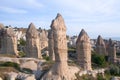 Unique geological formations in Cappadocia, Anatolia, Turkey Royalty Free Stock Photo