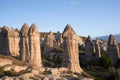 Unique geological formations in Cappadocia, Turkey Royalty Free Stock Photo