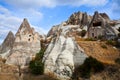 Unique geological formations in Cappadocia, Turkey Royalty Free Stock Photo